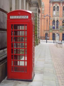 vwcampervan-aldridge:  Red Telephone Box, Birmingham Art Gallery, Birmingham City Centre, England