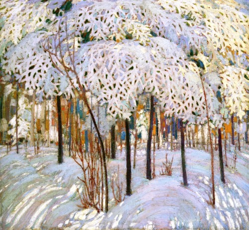 myfairynuffstuff:Tom Thomson (1877-1917) - Snow in October. 1917. Oil on canvas.