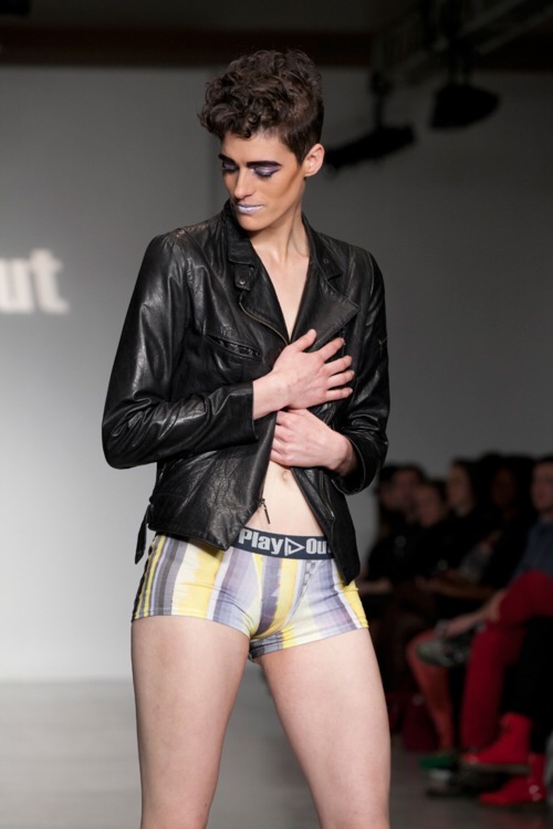 thatgirlintheleatherjacket:This is androgynous model Rain Dove. She is a runway model for both women