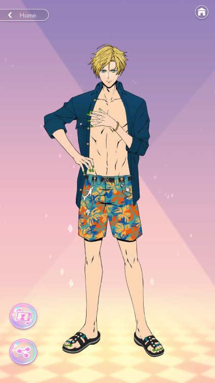 0beyme: Summer outfits I could unlock… Not a single nipple.  Beel and Levi are always lo