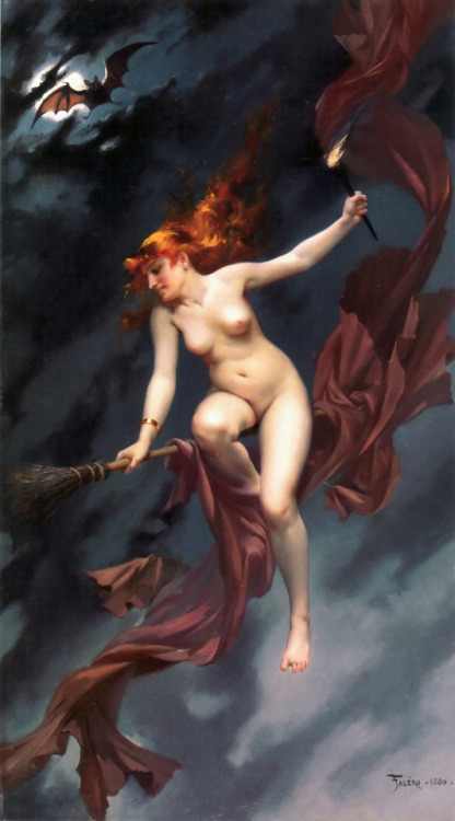 Luis Ricardo Falero (1851-1896), ‘Muse of the Night’ (Witches’ Sabbath), 1880Source