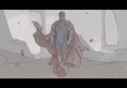 sanshodelaine:superman rough storyboard animation