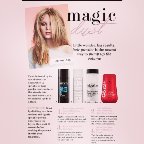 Magic Dust, little wonder, big results! Hair powder is the newest way to pump up the volume. #hairpo
