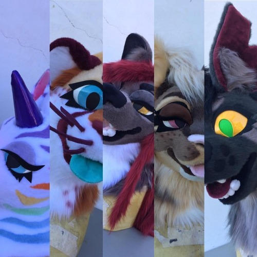 Sneaky Peak Friday! Lots of colorful friends coming to life soon!✨✨✨✨✨ #fursuitmaker #fursuitfriday 