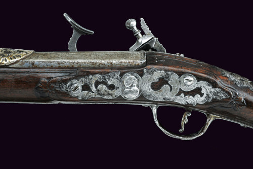 A silver mounted snaphaunce fowling musket originating from Northern Italy, late 17th century.