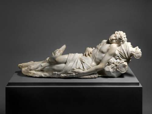 hadrian6:  Adonis.  1723-25.Antonio Corradini. Italian 1668-1752. marble. Metropolitan Museum of Art.http://hadrian6.tumblr.com