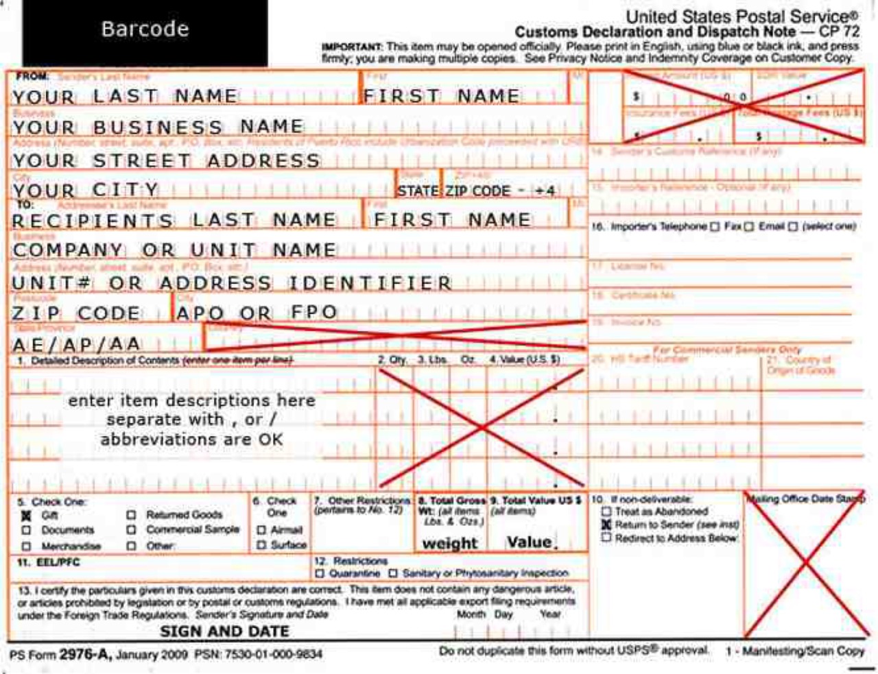 filling-out-a-customs-form-for-apo-fpo-address