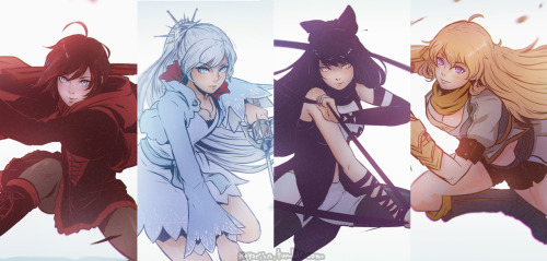 koyoriin:  http://patreon.com/koyorinhttp://www.pixiv.net/member.php?id=12576068http://twitter.com/koyoriinTo celebrate the beginning of RWBY Vol. 4, here’s a recap of my Team RWBY fan art! [ Classic Outfits | Custom Redesigns | Volume 4 Outfits ] 