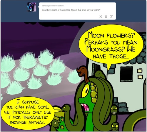askmedusapony:  And you wonder why Moongrass is a banned substance in so many countries… ((In memory of Stoned Trixie/Ghost, I actually had this update in my head when I heard the news so I decided to go ahead with it))  ;w;