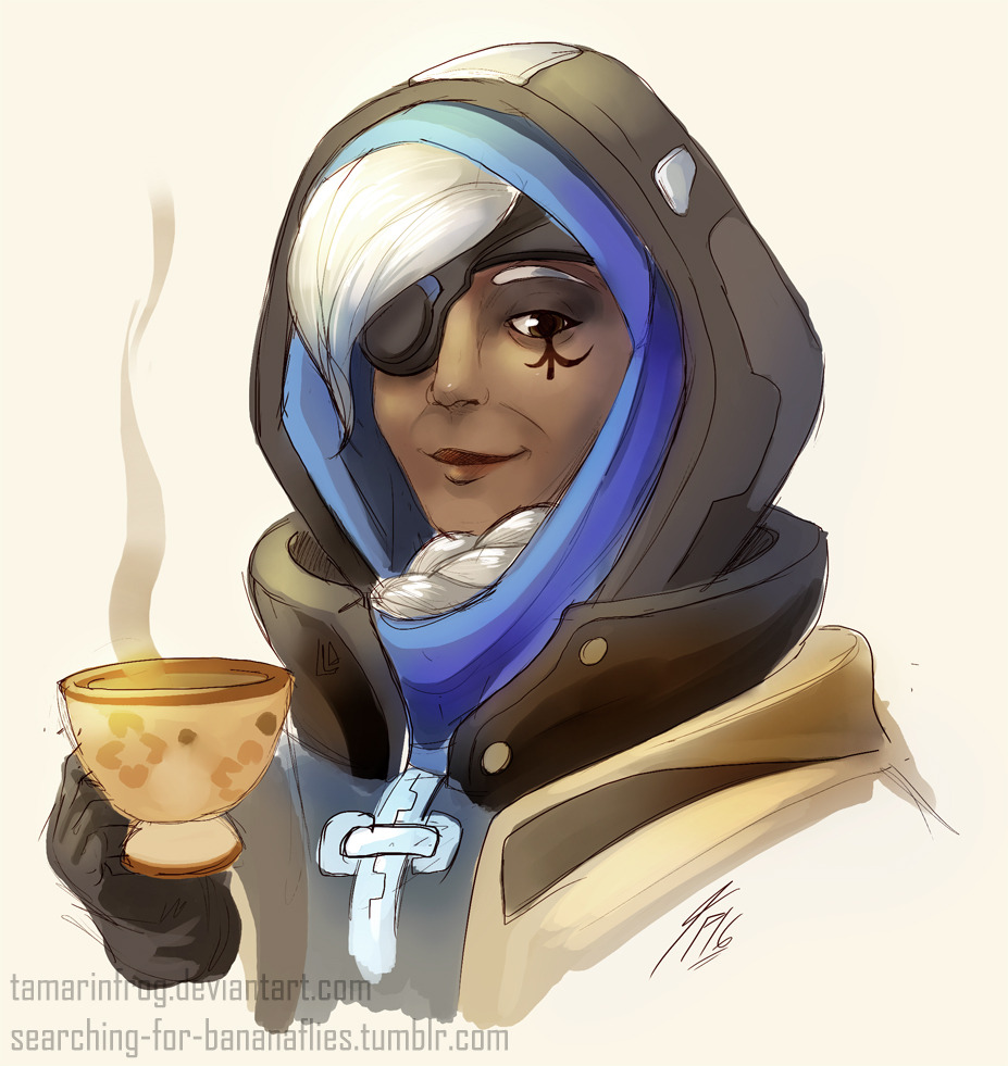 searching-for-bananaflies:  Tea Time Something for the overwatch month. I wanted