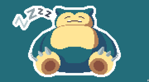 scrixels: 511. Sleepinga sleepy snorlax sticker