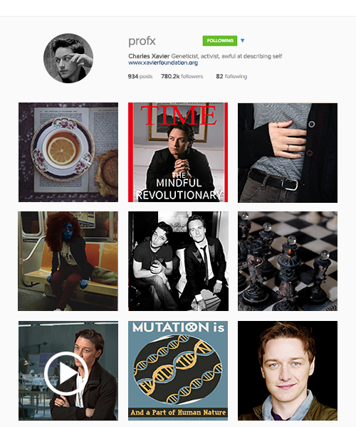 bikenesmith:  x-men &amp; social media ➟ the first class + instagram if you