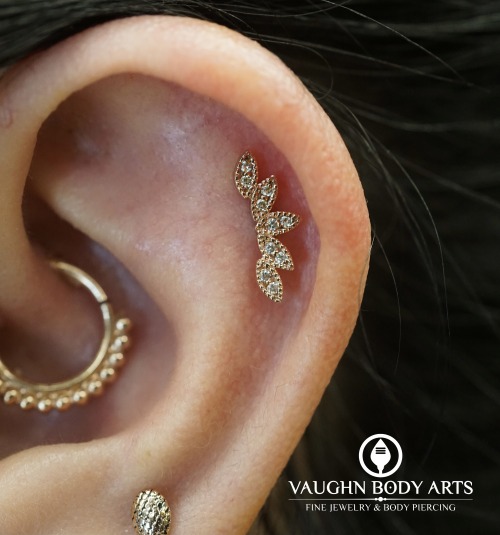  Here is a gorgeous helix piercing Brittney got to do for Ileana (daith piercing not by us). Ileana 