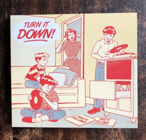 Just got my copy of Dirty Pillows’ new album “Turn It Down”! Super honored they asked me to do the a