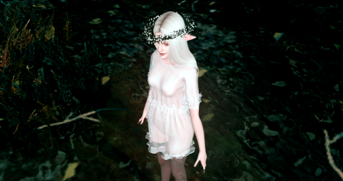 Used CC:Hair/FlowerCrown/Ears/Dress/Poses