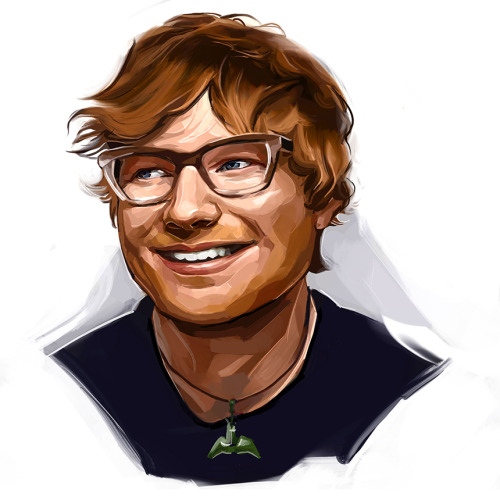 Just a cheerful Ed Sheeran.