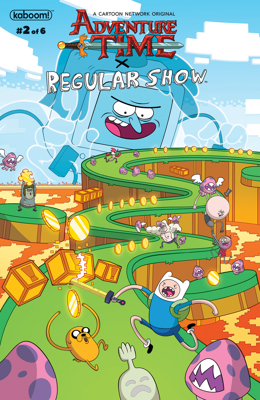 While being JG’s birthday, today is also the release of Adventure Time/Regular Show #2!