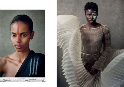 worldwidefashion:‘GENÈSE’ Grace Mahary &amp; Jeneil Williams for VOGUE Portug