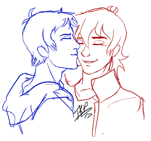 My ability to draw people interacting is limited to soft cheek and noses kisses so here we go.
