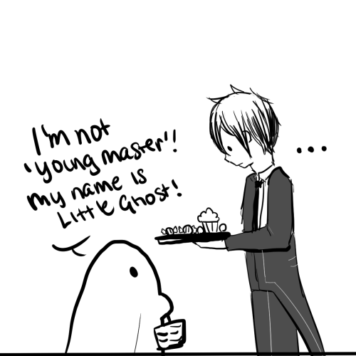 blacks-flawed-beast:  ruthless-watchdog:  chocolatea-earl:  “Trick or treat or I’ll suffocate you with my sheet.” ayyy.  (Stupid comic after chatting with her-majestys-watchdog last night. I suck at drawing sebastian tbh)  why the shit