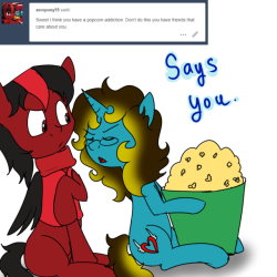 Asksweetdisaster: Sweet: I’m Not Addicted To Popcorn, Popcorn Is Addicted To Me