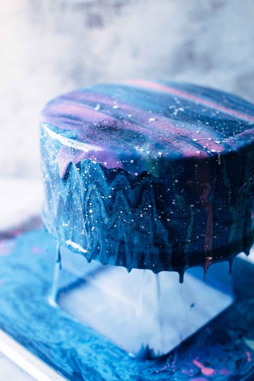 sweetoothgirl:  MIRROR GLAZE GALAXY CAKE adult photos