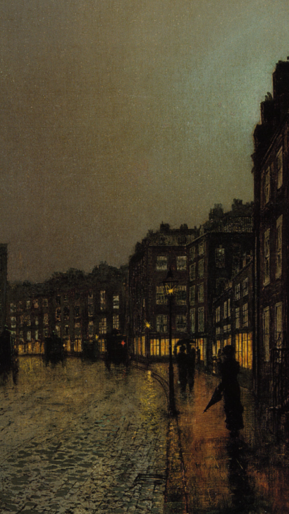 art-wallpapers:  » John Atkinson Grimshaw (1836 - 1893) Liverpool from Wapping  Stapleton Park
