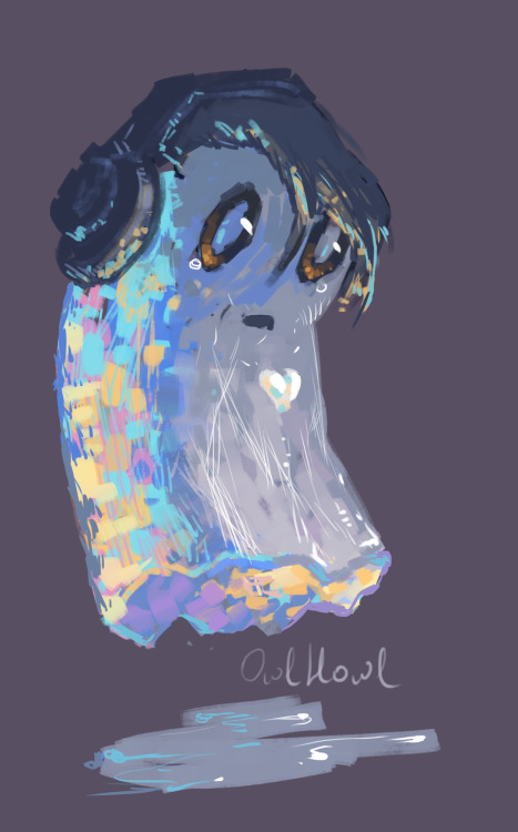 owl-howl: Here comes Danstablook.Colourful world inside, which you can see only in transparent creat