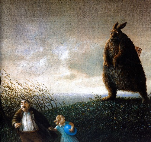 Michael Sowa (German, b. 1945, Berlin, Germany) - Happy Easter, 1988, Paintings: Oil