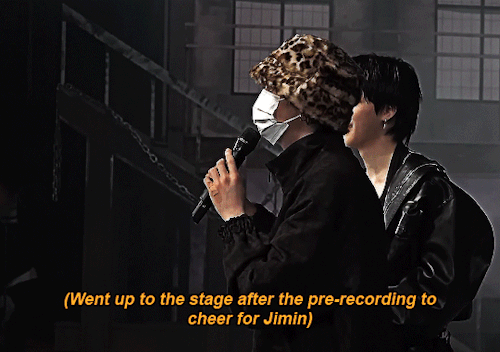 Yoongi Visiting JImin To Support Him For His Debut Solo Stage