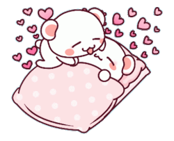 peachy-stickers:  Fluffy Bear pink strawberry!    ♥   