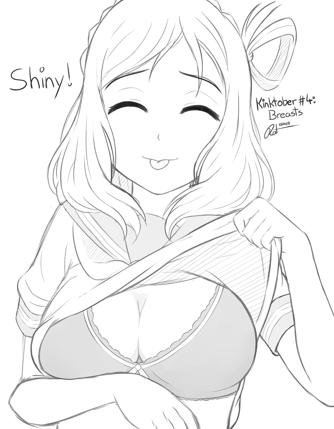 Late last night’s Kinktober picture! Mari Ohara from Love Live Sunshine being cheeky.