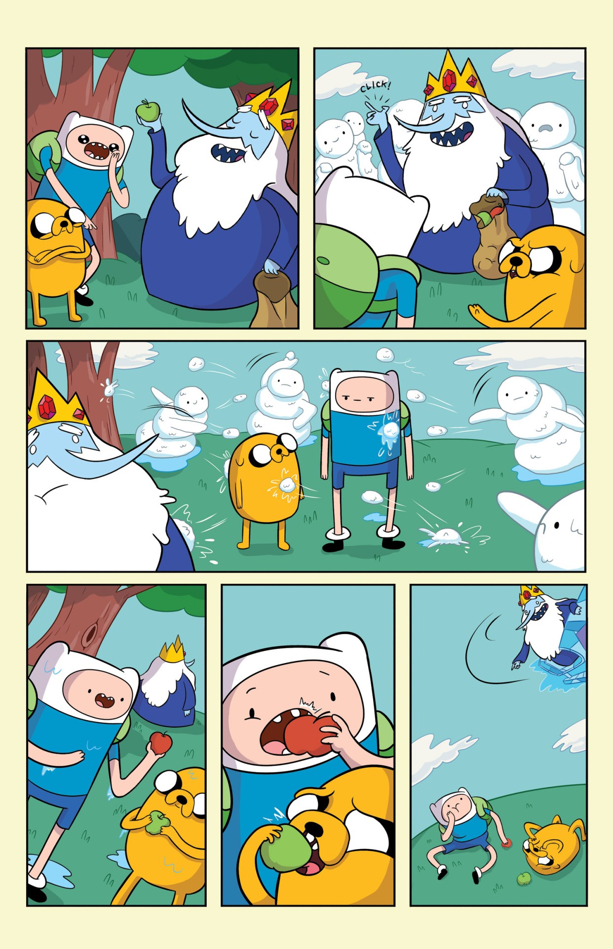 Another selection of pages from my comics for Adventure Time Magazine! These were lettered later by the publisher. Hurray for Tree Trunks and rotten apples and Totoro-inspired Jakes!