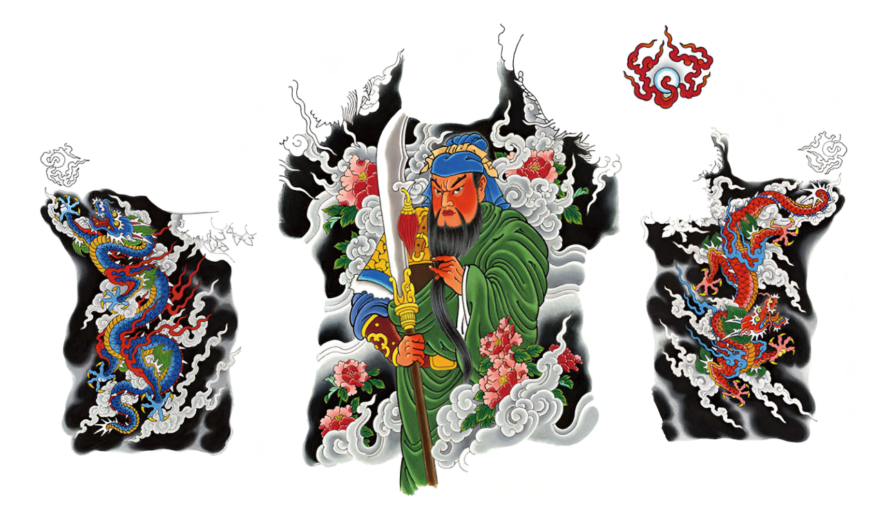 guan yu back tattoo