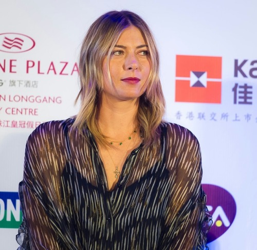 alwayswithsharapova:Maria Sharapova at the Shenzhen Open WTA Players Party.