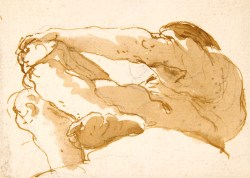 Seated man from below, by Giovanni Battista Tiepolo, 18th century