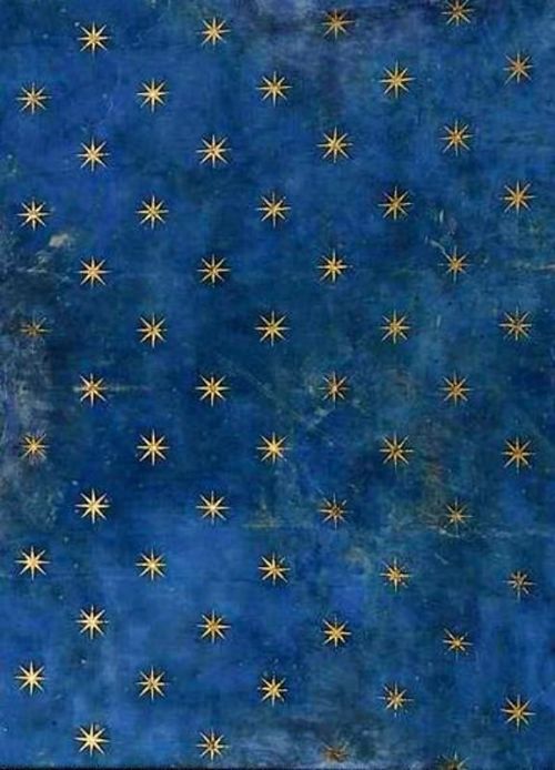 nobrashfestivity:Giotto di Bondone, Starry Sky detail from the  Scrovegni Chapel in Padua, 1305