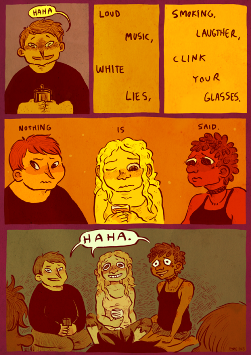 martymartinloki:siddharthasmama:superqueerartsyblog:Comic about slurs, published in the Galago&