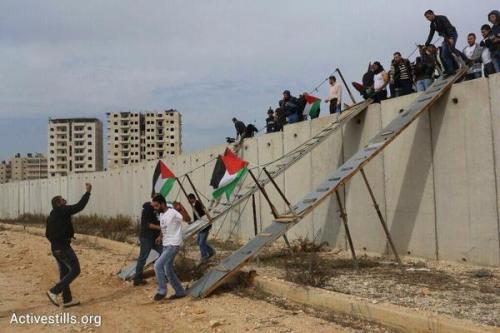 lastuli: 14 November, 2014Dozens of Palestinian activists crossed Israel’s separation wall on Friday