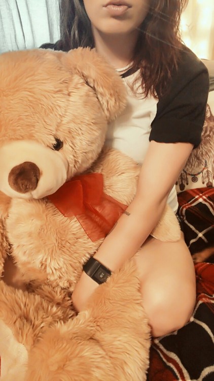 innocentlyfreakyme:  Meet my stuffie Stephie. She likes cuddles, pillow forts and romantic comedies.  🌸🎀💙💜💚🎀🌸