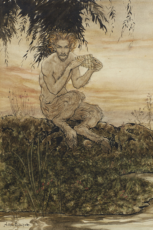 hauntedgardenbook:Arthur Rackham. “While Nature, Flushed with Fullness of Incredible Colour, Seemed 