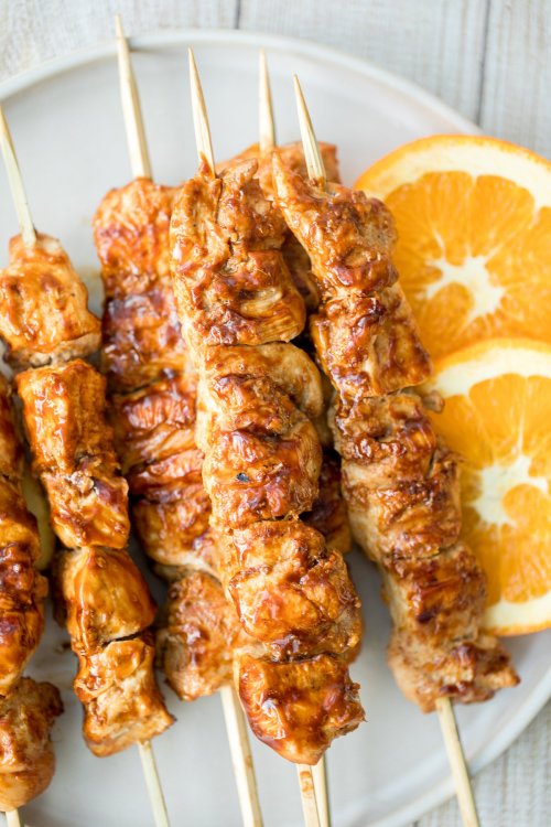 Grilled Orange Chicken Skewers