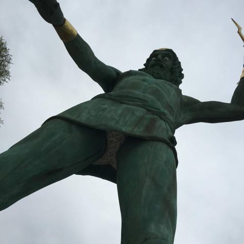 thrillkeeper:  Look at this dude! Fancy underwear! #hottie #parcasterix #zeus #fancy #fashion #france