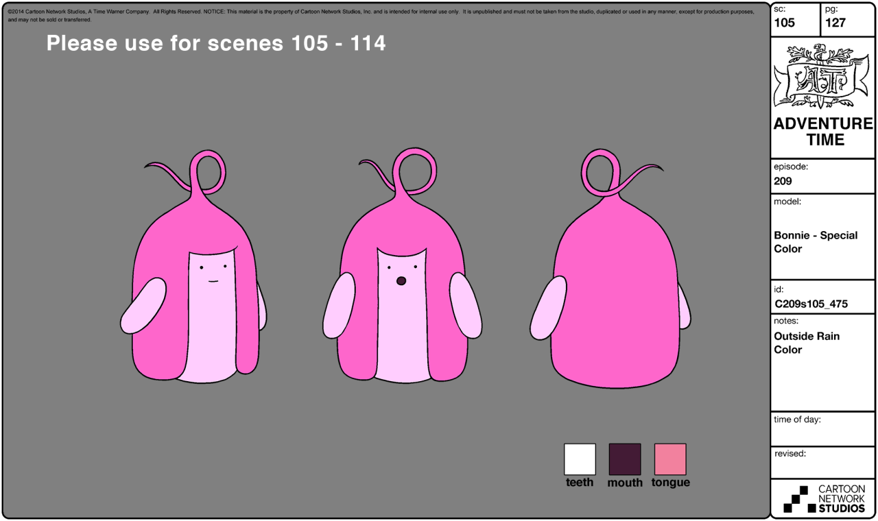 selected character model sheets (1 of 2) from Bonnie and Neddycharacter &amp;