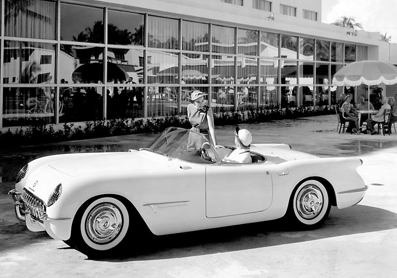 20th-century-man:  Advertising photos of the 1953 Chevrolet Corvette. 