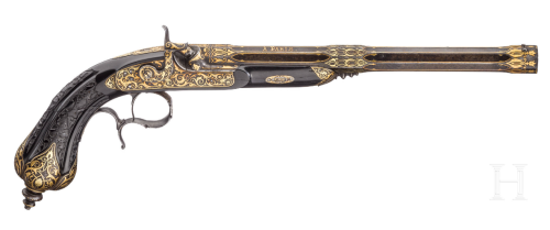 peashooter85:  Percussion target pistol signed “Geeringkx of Paris”, mid 19th century. from Hermann Historica 