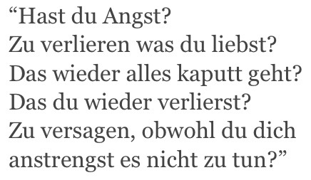 Sprüche angst zu lieben Angst verletzt