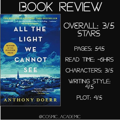 All The Light We Cannot See: A (spoiler-free) Review: