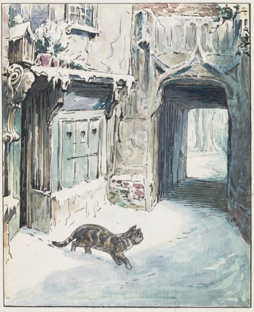 mundodasideias:Helen Beatrix Potter Simpkin Goes Out c.1902