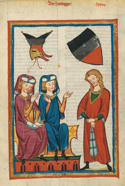 Illustrations from the Codex Manesse by the Grundstockmaler, 1305-1315